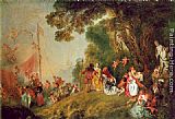 Jean-Antoine Watteau Pilgrimage to Cythera painting